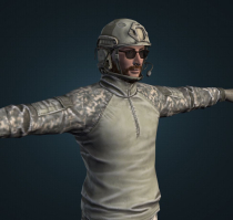 3D Gaming Character Male Army Soldier Animated Screenshot 3