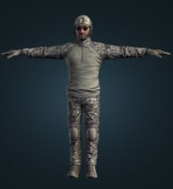 3D Gaming Character Male Army Soldier Animated Screenshot 4