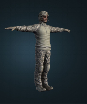 3D Gaming Character Male Army Soldier Animated Screenshot 7