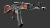 3D Game Weapon AK-74 low-poly 3D model Screenshot 1
