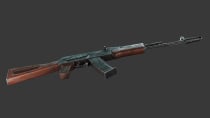 3D Game Weapon AK-74 low-poly 3D model Screenshot 2