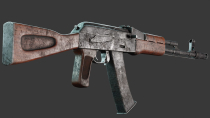 3D Game Weapon AK-74 low-poly 3D model Screenshot 3