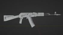 3D Game Weapon AK-74 low-poly 3D model Screenshot 5
