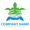 Big sea Turtle Logo design