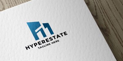 Hyper Estate Letter H Logo Template