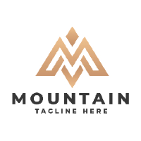 Mountain Letter M Logo Template