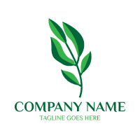 Green Leaf tree icon logo template