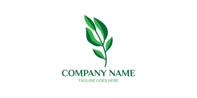 Green Leaf tree icon logo template