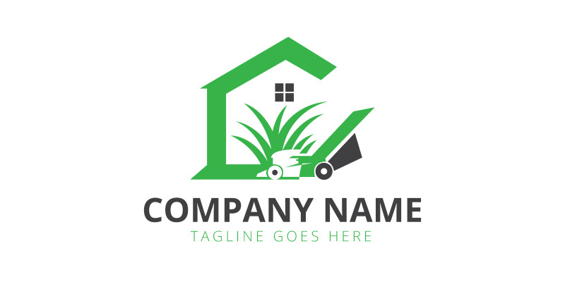 Lawn Mower Home Icon stock illustration