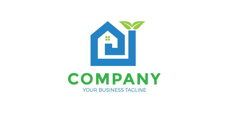 Modern Eco Home  Logo design