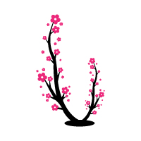 Cherry Blossom sakura Logo design