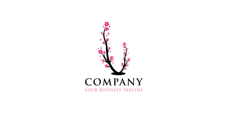 Cherry Blossom sakura Logo design