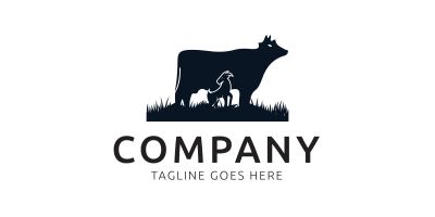 Cow and Goat Farm Logo 