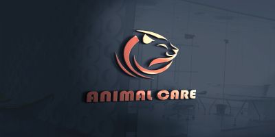 Animal Care Logo Template With An Animal Head