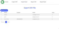 Import Export CSV and Excel File in PHP and MySQL Screenshot 4