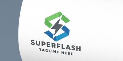 Super Flash Letter S Pro Logo Template