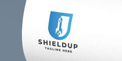 Shield Up Security Pro Logo Template