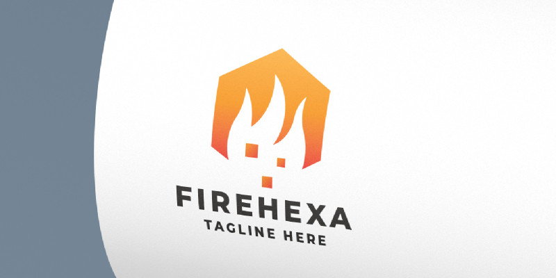 Fire Hexa Pro Logo Template