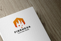 Fire Hexa Pro Logo Template Screenshot 2