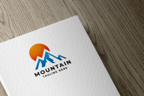 Mountain and Sun Pro Logo Template Screenshot 2