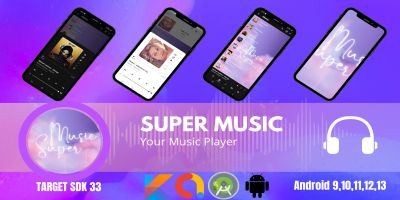 Super Music Player with Admob Ads - Android