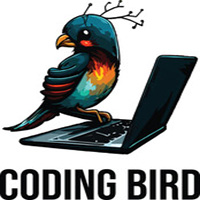 Coding Bird Logo Template For Programming