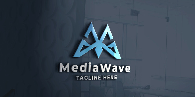 Media Wave Logo Template