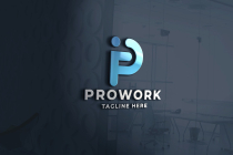 Pro Work Letter P Pro Logo Template Screenshot 1