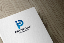 Pro Work Letter P Pro Logo Template Screenshot 2