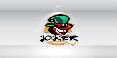 Joker Head Gambling Logo Template