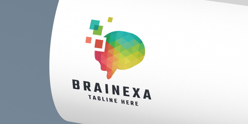 Brain Pixel Pro Logo Template