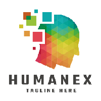 Human Pixel Pro Logo Template