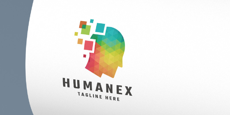 Human Pixel Pro Logo Template