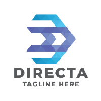 Directa Arrow Side Pro Logo Template