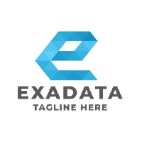 Exa Data Letter E Pro Logo Template