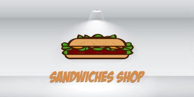 Sandwiches Shop Fast Food Logo Template