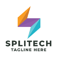 Split Tech Letter S Pro Logo Template