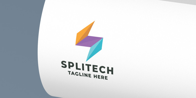 Split Tech Letter S Pro Logo Template