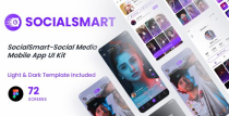 SocialSmart - Social Media Mobile App UI Kit Figma Screenshot 1