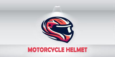 Motorcycle Helmet Logo Template