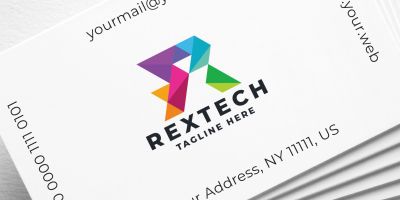 Rextech Letter R Pro Logo Template