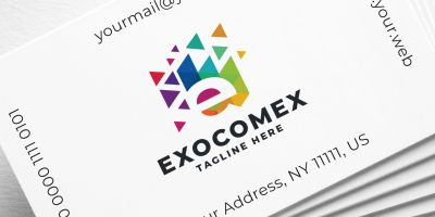 Exocomex Letter E Pro Logo Template