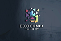 Exocomex Letter E Pro Logo Template Screenshot 1