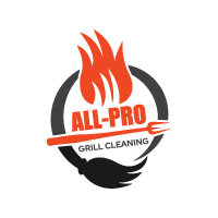 Grill  Cleaning Logo Template