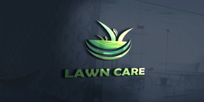 Lawn Care Grass Logo Template Vector File
