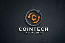 Coin Tech Pro Logo Template Screenshot 1