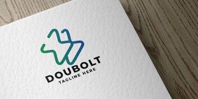 Dual Bolt Pro Logo Template