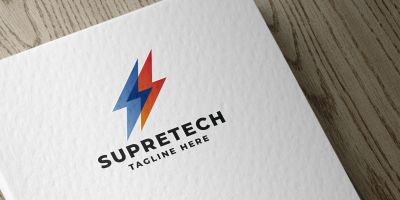 Supre Tech Letter S Pro Logo Template