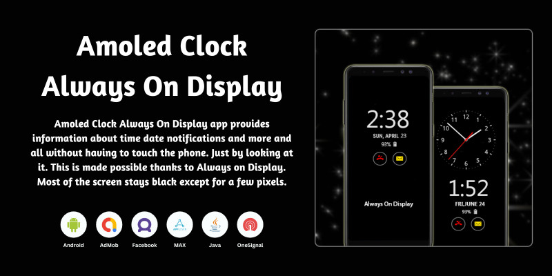 Amoled Clock Always On Display Android