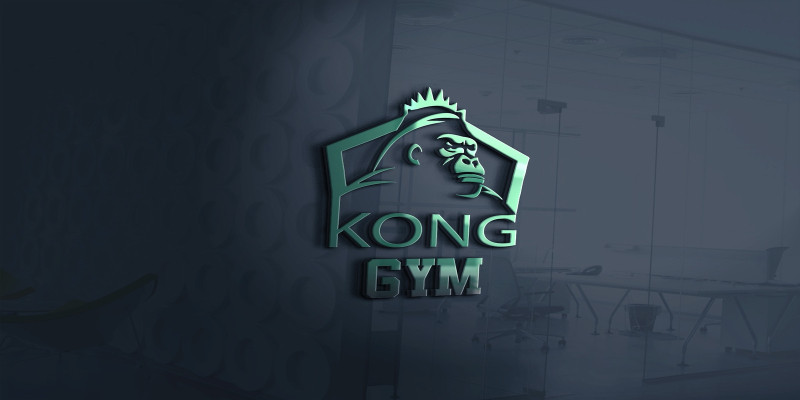 Kong Gym Logo Template For Sports Center